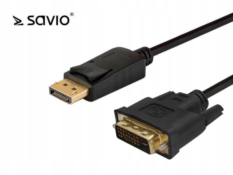 Kabel Savio CL-106 (DisplayPort M DVI-D M; 1,8m;
