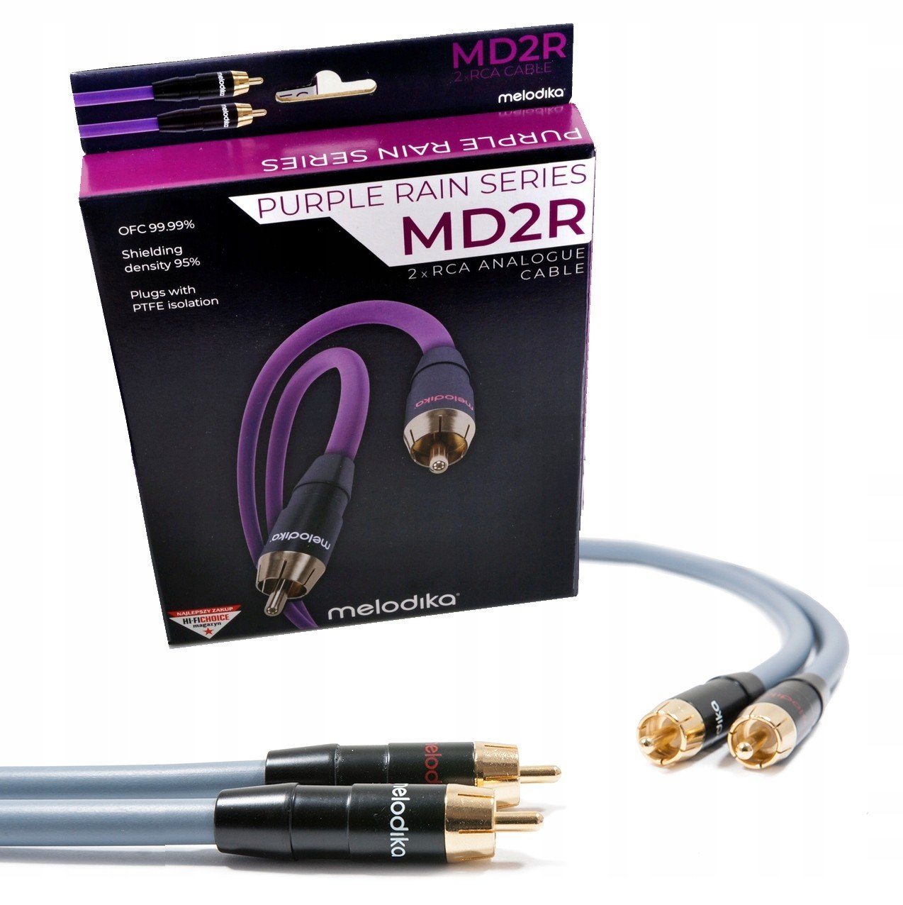 Kabel Audio 2RCA 2RCA Cinch Melodika MD2R07G 0,75m
