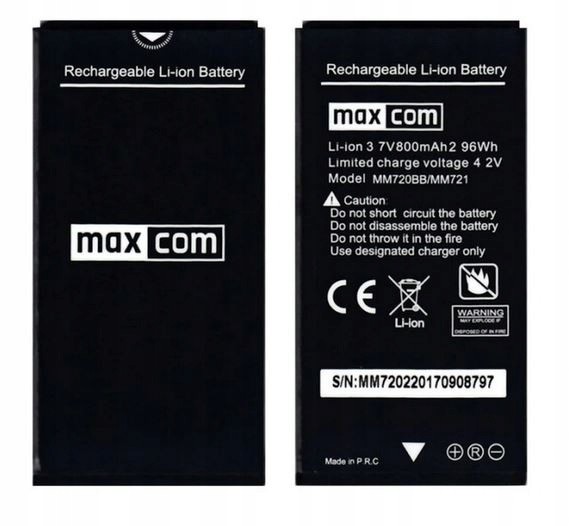 Nabíjecí baterie pro Maxcom MM720 MM721 800 mAh