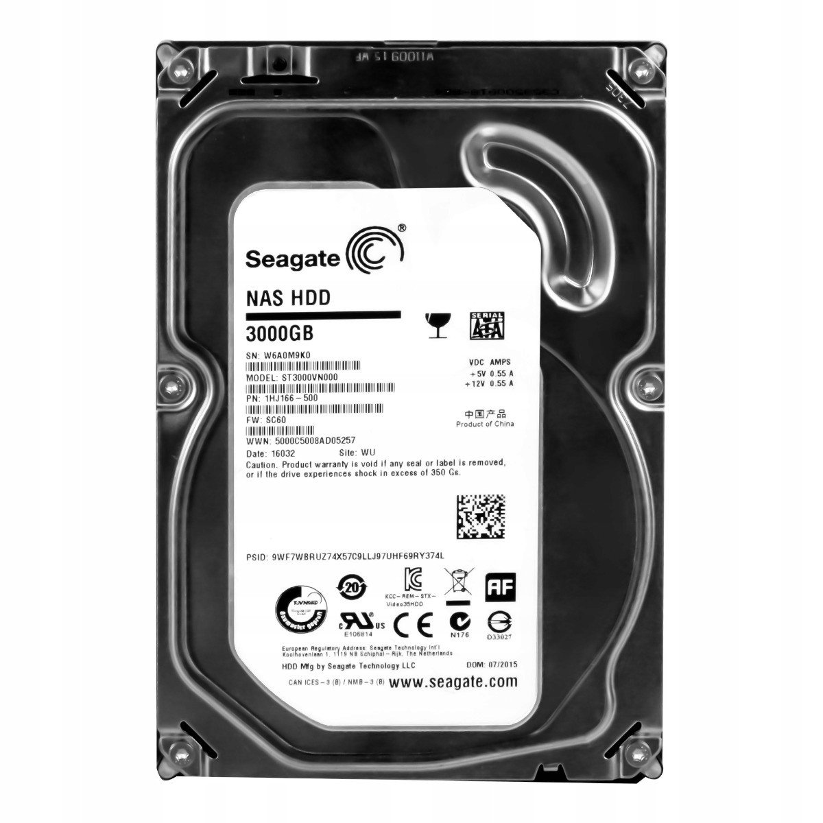 Seagate Nás Hdd 3TB Sata III 5.9K 3.5' ST3000VN000
