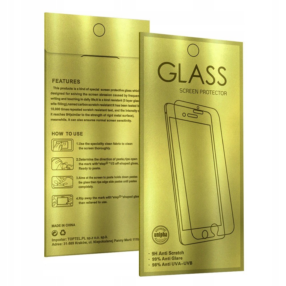 Glass Gold Tvrzené sklo pro Samsung Galaxy A30/A