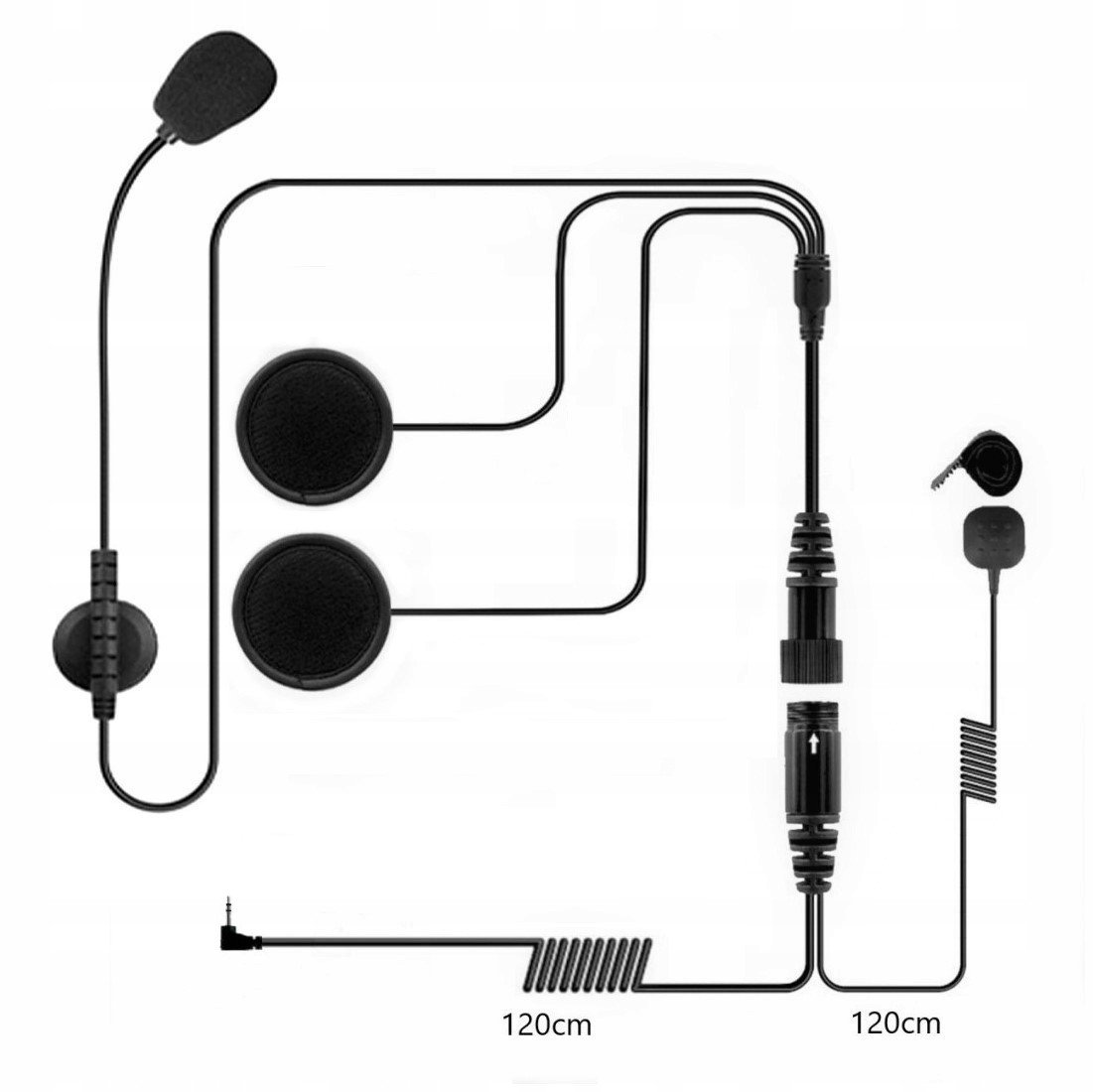 Sluchátka Pro Otevřenou Helmu Zástrčka Motorola T82 T60