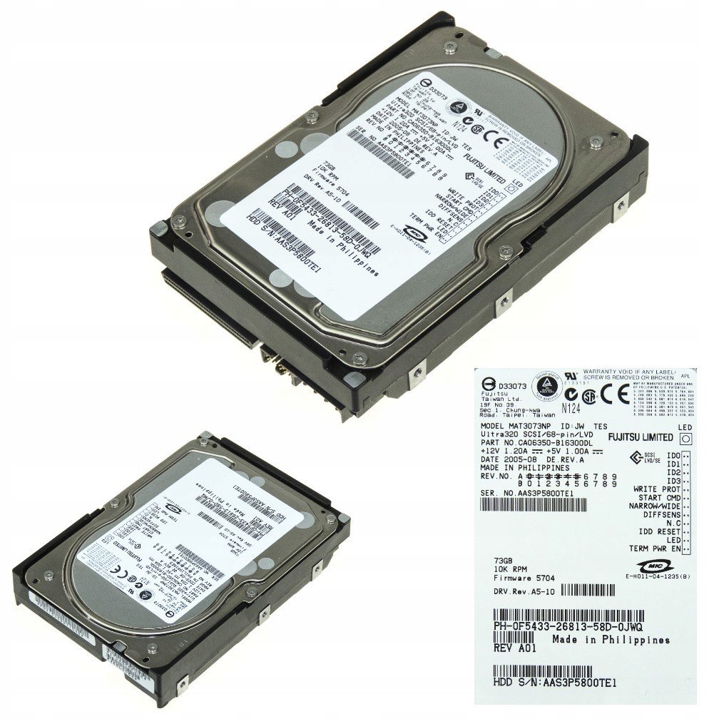 Dell 0F5433 73GB 10.000 Rpm Scsi 3.5 MAT3073NP