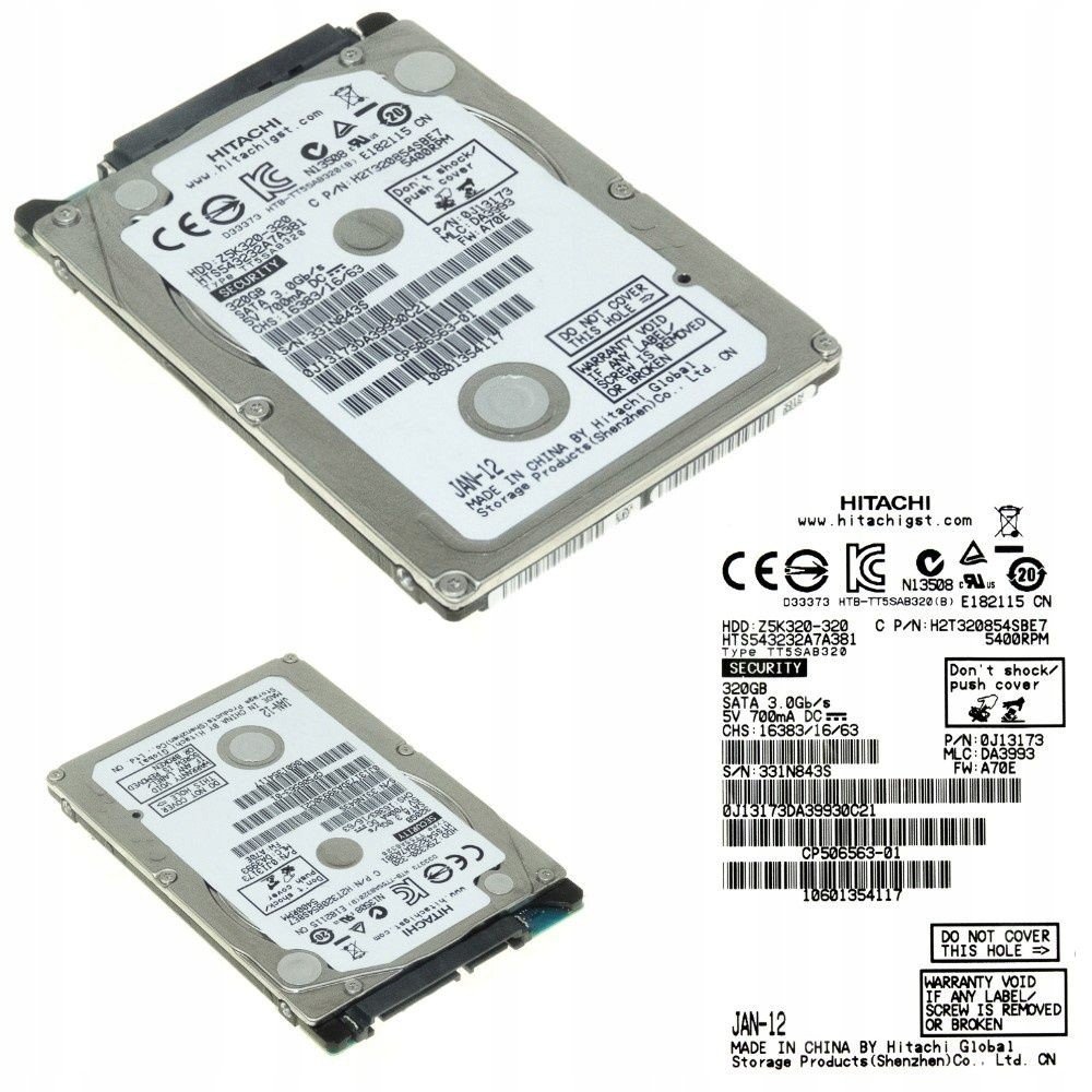 HTS543232A7A381 320GB Sata II 5.4k 0J13173