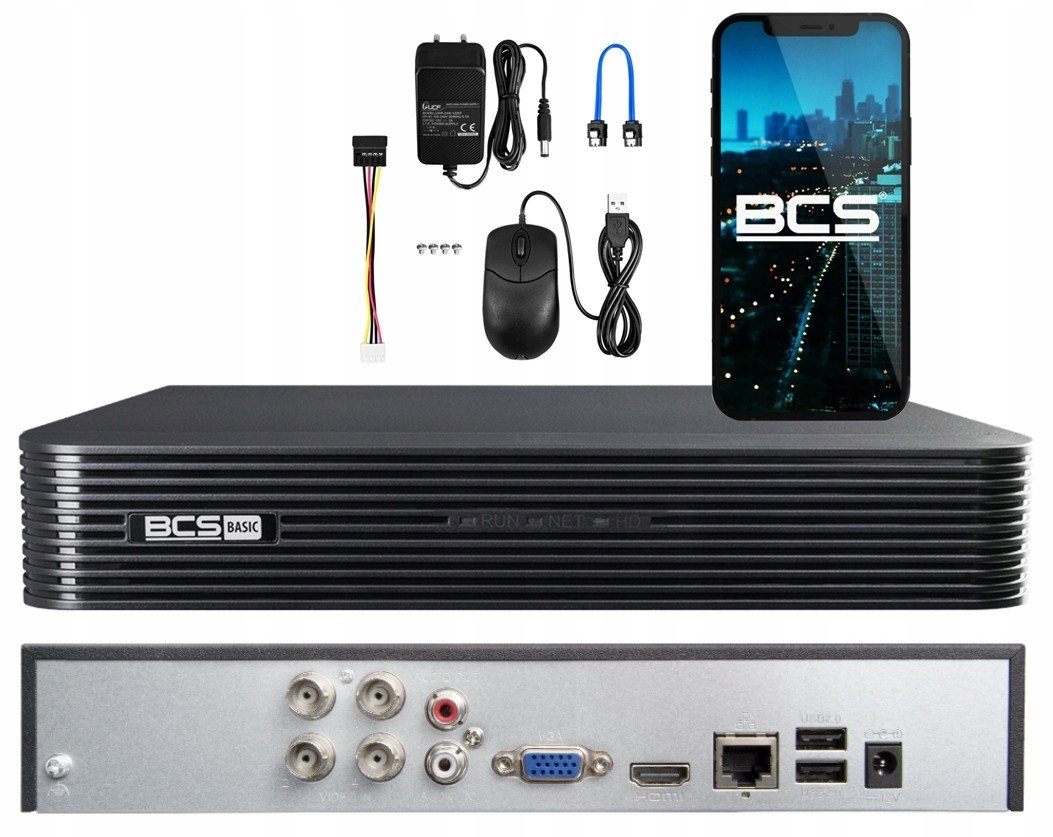 Záznamník Bcs 4v1 Ahd/tvi/cvi/cvbs 4 Kanály 5MPx