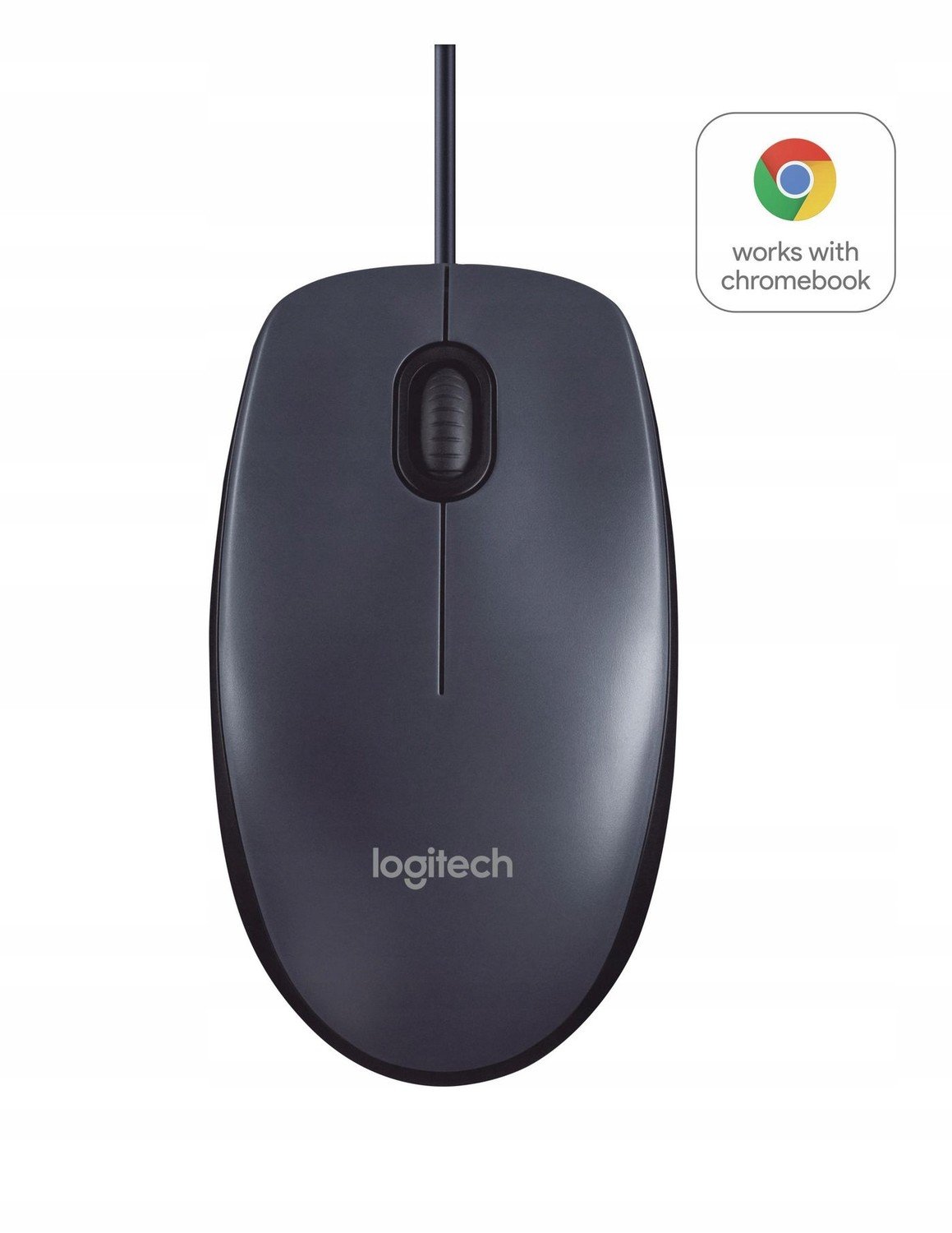 Logitech M100, kabelová myš, černá