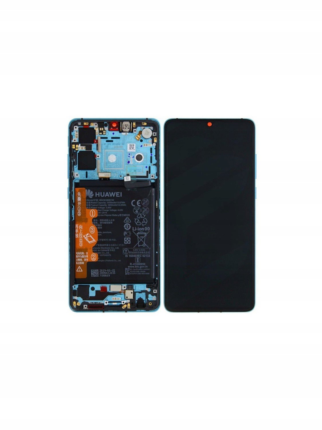 LCD Displej Huawei P30 ELE-L09 L29 Aurora Blue