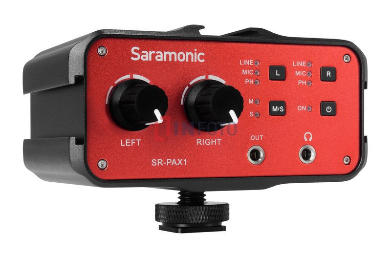 Audio adaptér Saramonic SRPAX1 dvoukanálový aktivní
