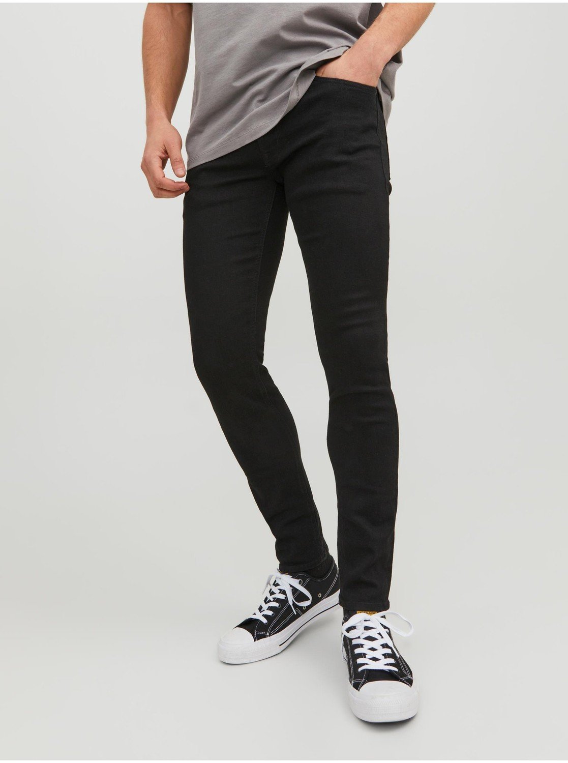 Černé pánské skinny fit džíny Jack & Jones Liam - Pánské