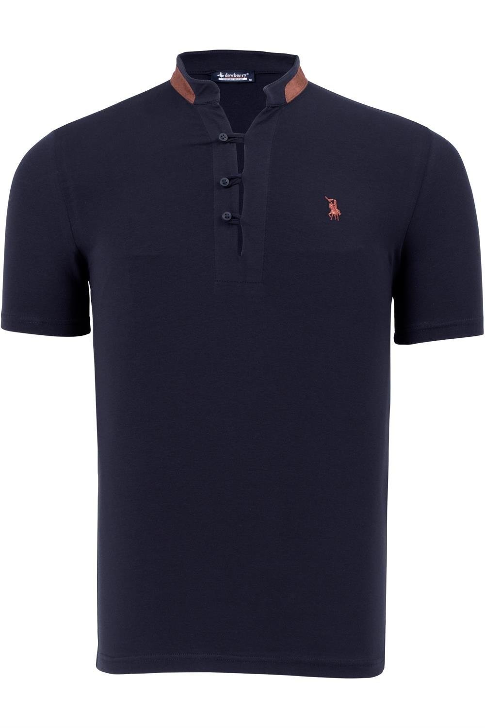 T8598 DEWBERRY MENS TSHIRT-NAVY BLUE