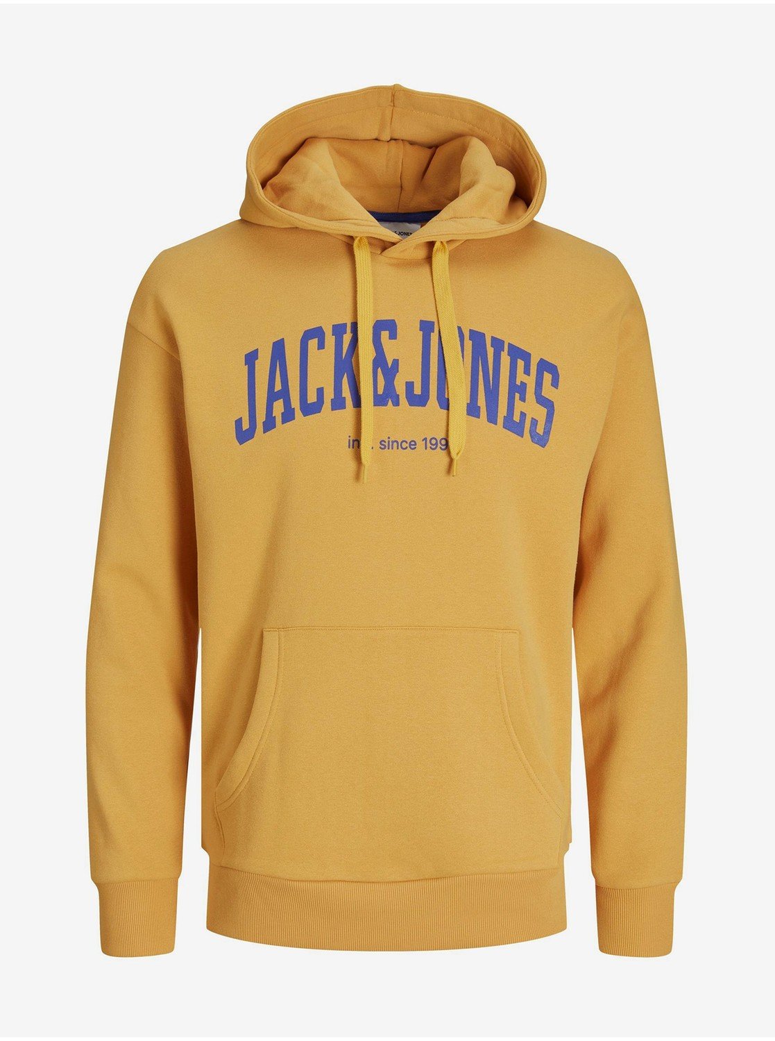 Hořčicová pánská mikina s kapucí Jack & Jones Josh - Pánské