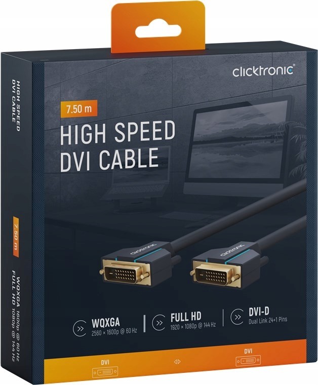 Clicktronic Kabel DVI-D DVI-D (24+1) 7,5m