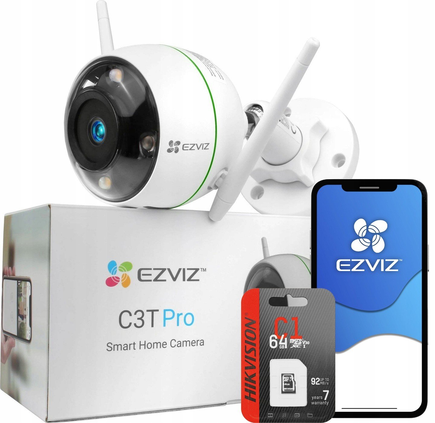 WiFi bezdrátová kamera Ezviz C3T Pro 4MPx+karta