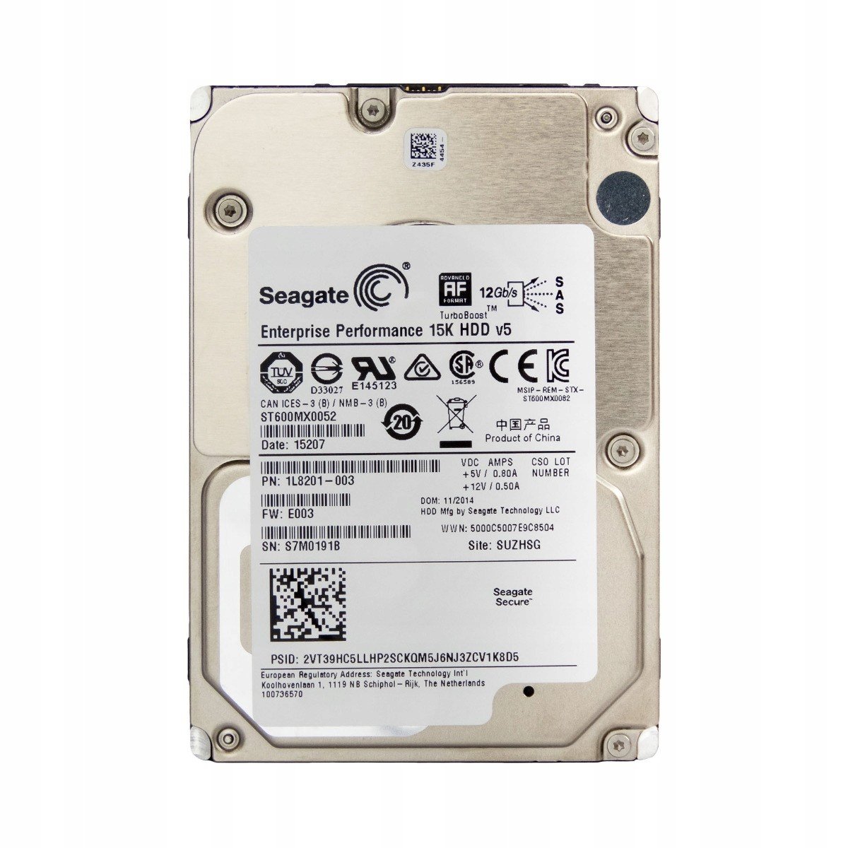 Seagate 600GB 15K 128MB SAS-3 2,5'' ST600MX0052