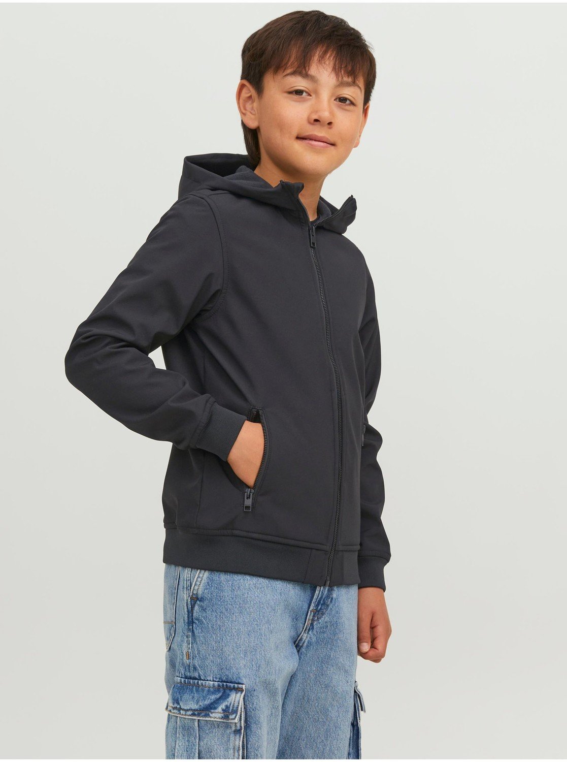 Černá klučičí softshellová bunda Jack & Jones Basic - Kluci