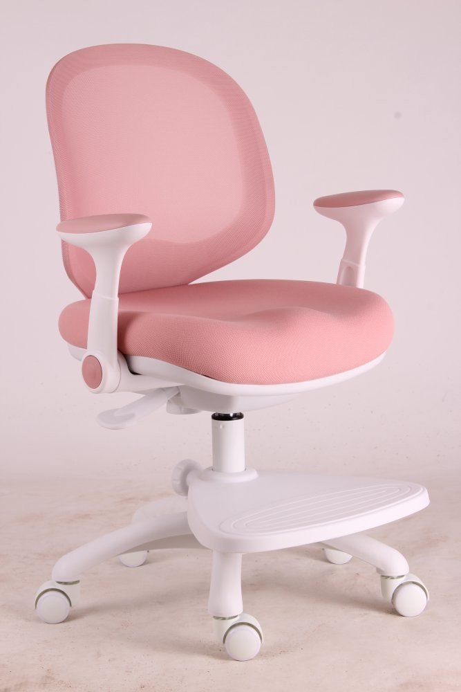 Dětská rostoucí židle CHIP — látka, růžová