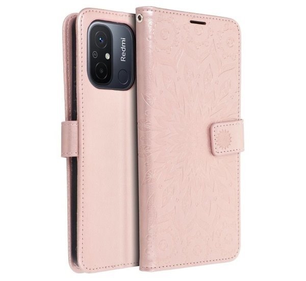 Flipové pouzdro MEZZO pro Xiaomi Redmi 12C, mandala rose gold
