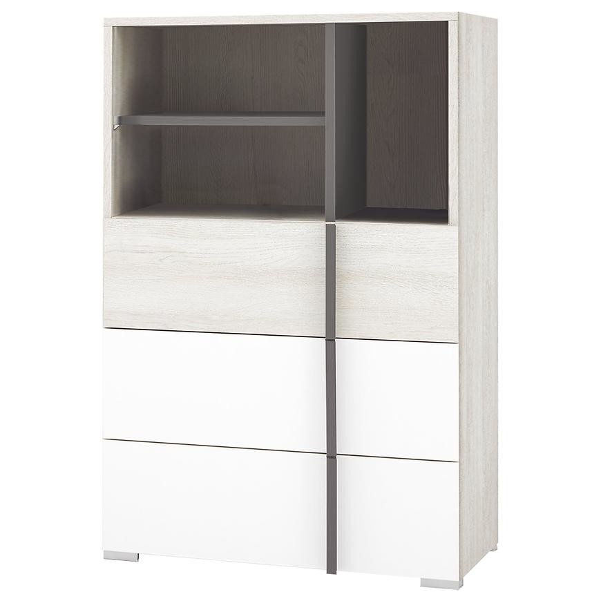 Komoda RM7 dub wilton/bílá/antracit