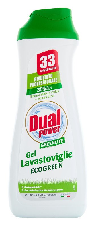 DUAL POWER GREENLIFE GEL LAVASTOVIGLIE ekologický gel do myčky 660 ml - DUAL POWER