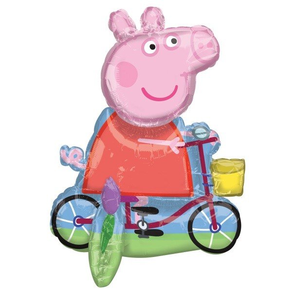 Balónek fóliový Multi Peppa Pig na kole 45 x 55 cm