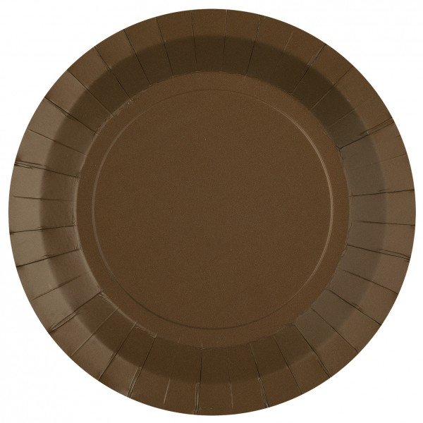 Talíře papírové čokoládové 22,5 cm 10 ks