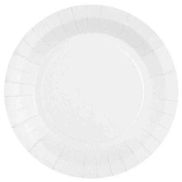 Talíře papírové bílé 22,5 cm 10 ks