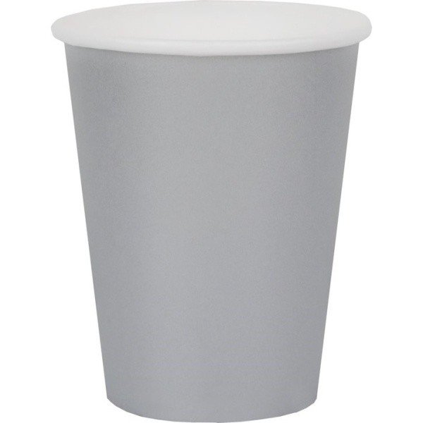 Kelímky papírové stříbrné 250 ml 10 ks