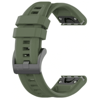 Řemínek pro hodinky Garmin FENIX 3 / 3HR / 5X / 6X / 6X PRO / 7X / 7X PRO silikonový, tmavě zelená GARMIN 477279 5903396204609