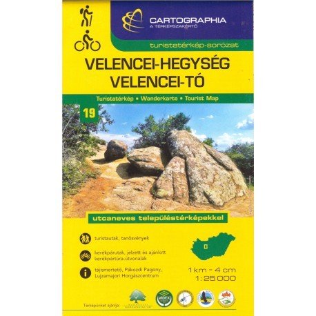 Cartographia Velencei-Hegység, Velencei-Tó 1:25 000 turistická mapa