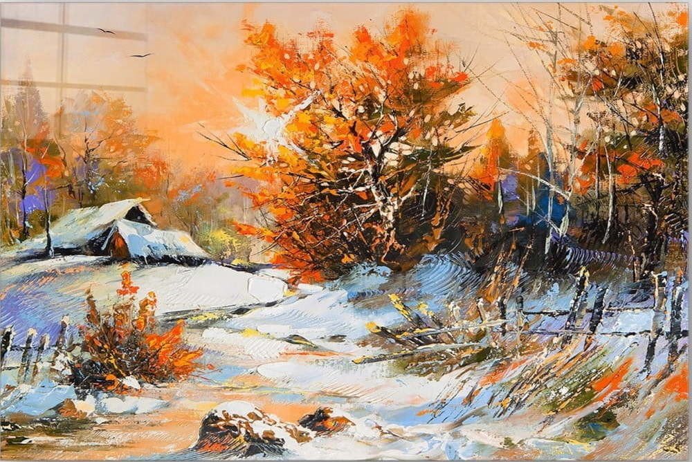 Skleněný obraz 100x70 cm Winter – Wallity