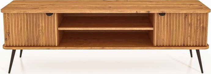 TV stolek z dubového dřeva v přírodní barvě 180x57 cm Kula – The Beds