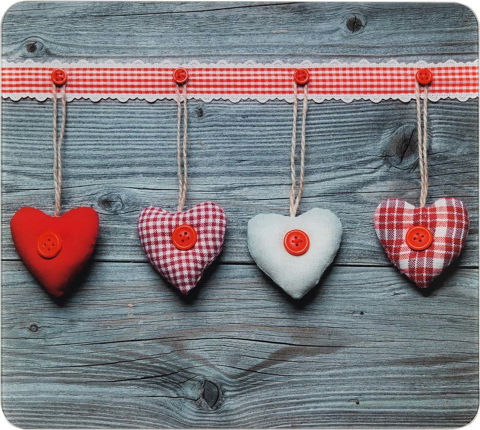 Kryt na zeď u sporáku z tvrzeného skla 50x56 cm Hearts – Wenko