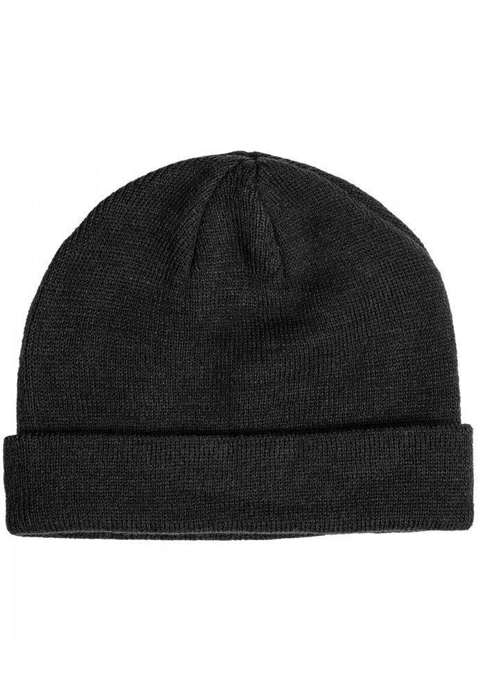Short Cuff Knit Beanie - black