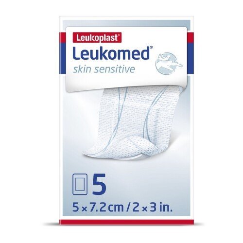 Leukomed Skin Sensitive Sterile 5x7,2cm samolepící krytí z netkané textilie s polš