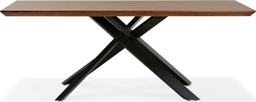 Hnědý jídelní stůl s černými nohami Kokoon Royalty, 200 x 100 cm