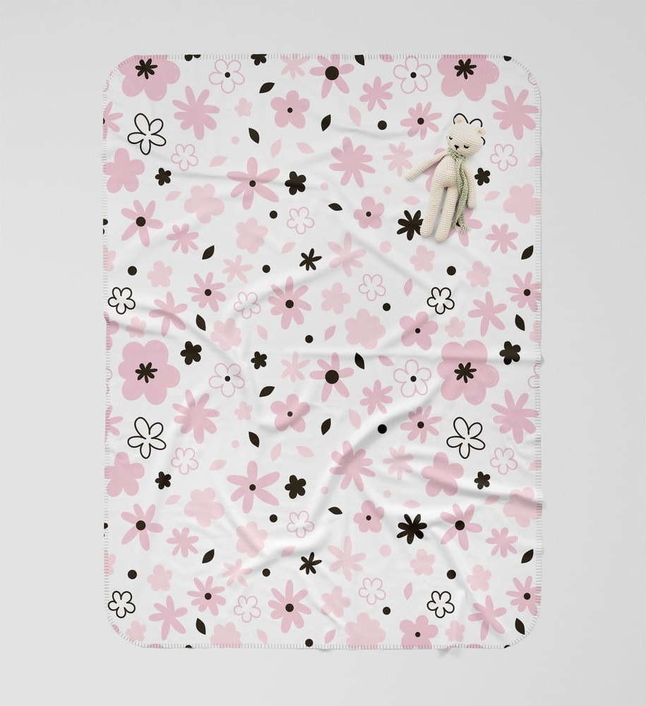 Bílo-růžová dětská deka 85x125 cm – OYO kids