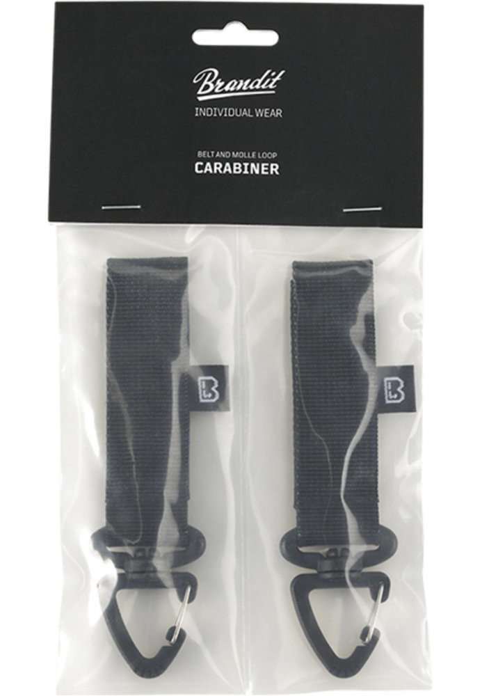 Belt and Molle Loop Carabiner 2 Pack - black