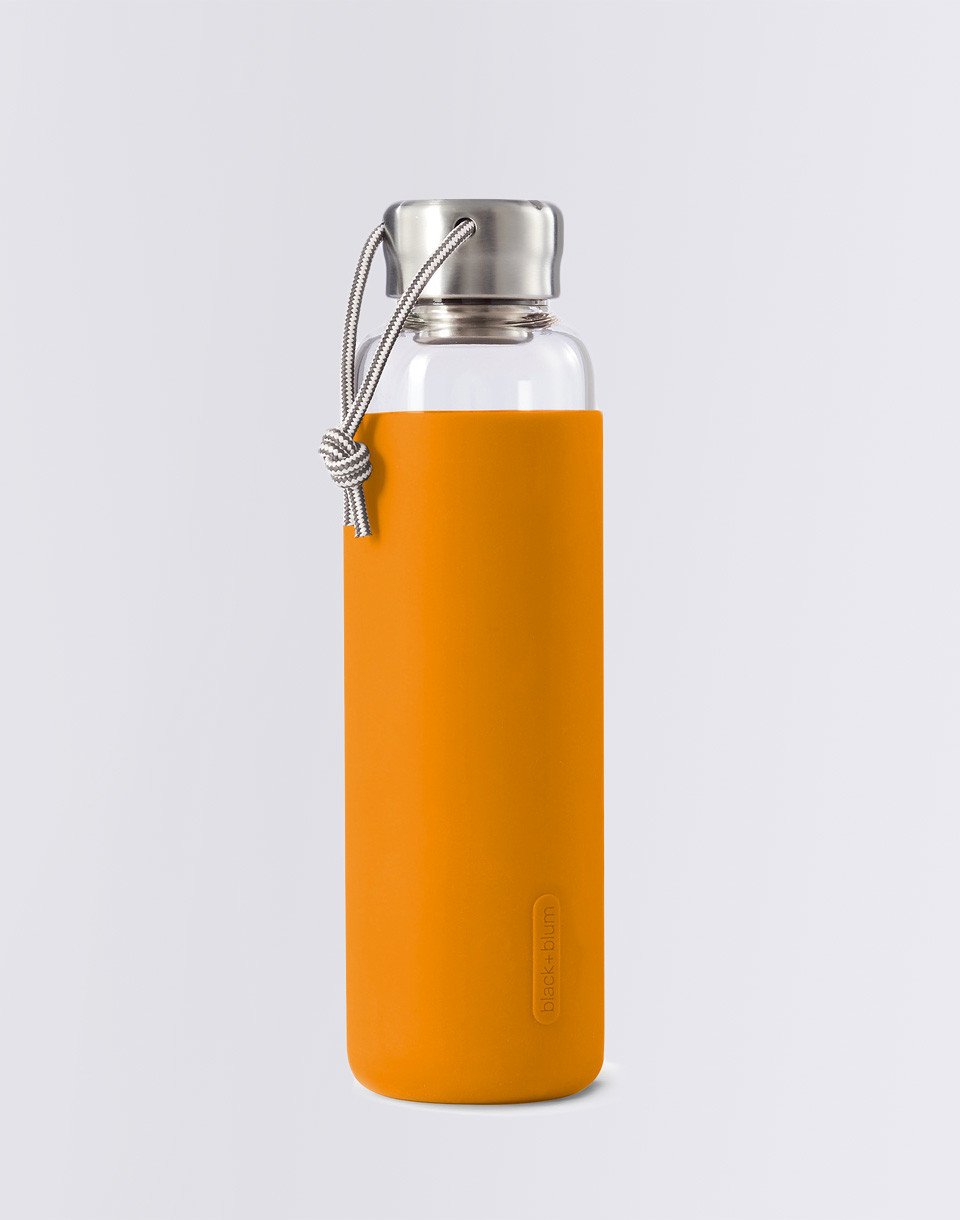 Black+Blum Glass Water Bottle Orange