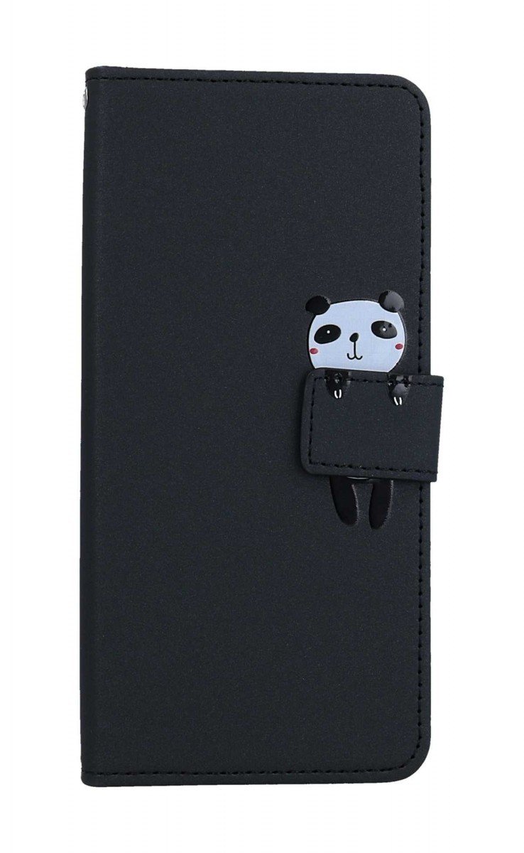 Pouzdro TopQ Xiaomi Redmi 12C knížkové černé s pandou 96242
