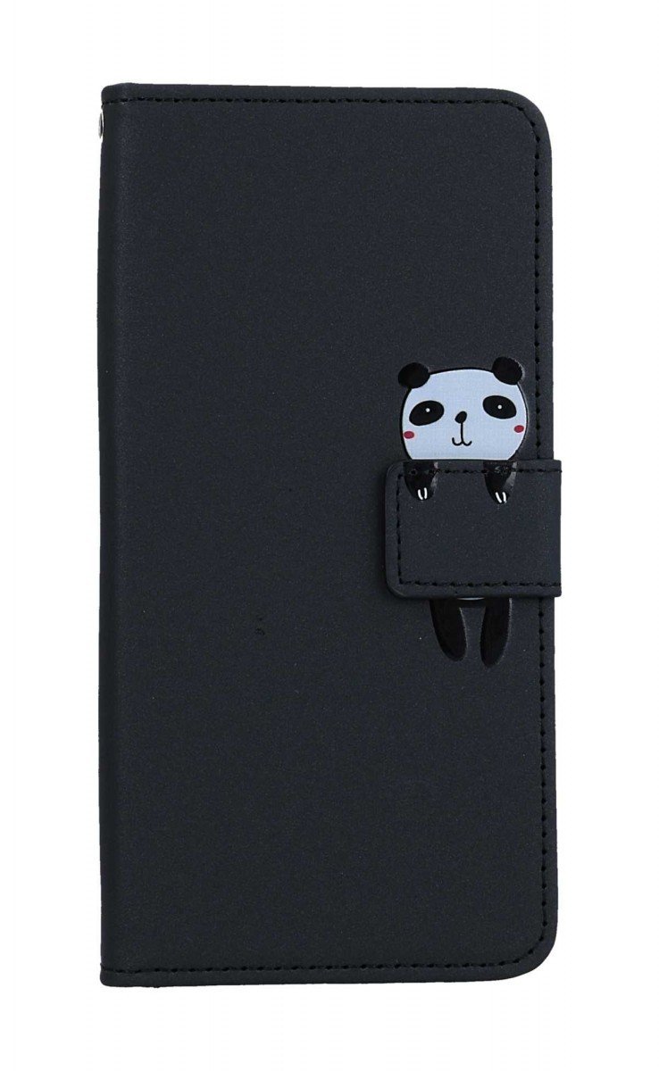 Pouzdro TopQ Xiaomi Redmi Note 12 Pro+ 5G knížkové černé s pandou 96548
