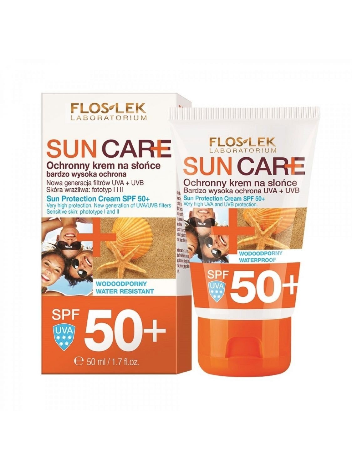 Flostek Sun Care Sun Protection Cream SPF50+ Krém na opalování SPF 50+ 50ml