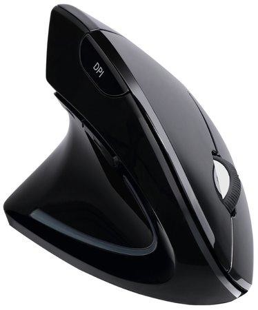 ADESSO myš iMouse E90, vertikální, pro leváky, bezdrátová, optická, iMouse E90
