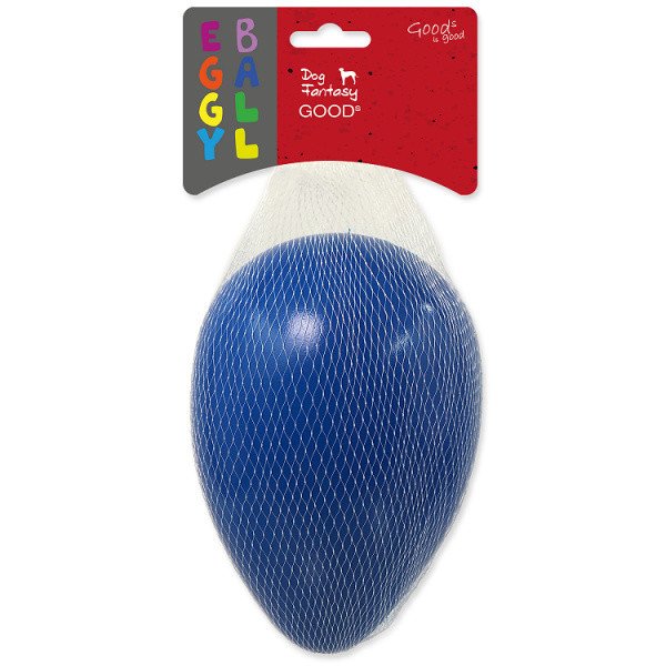 Hračka Dog Fantasy Eggy ball tvar vejce M modrá