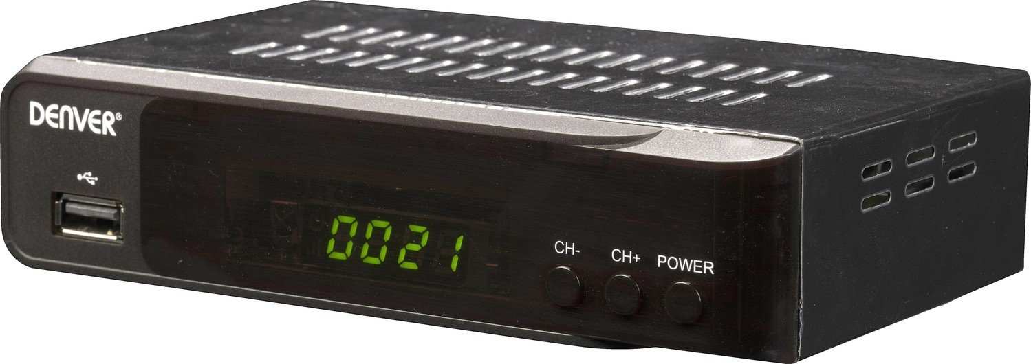 Denver DVBS-206HD satelitní HD přijímač přední USB slot počet tunerů: 1