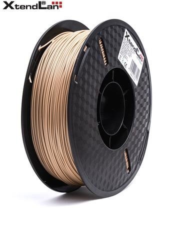 XtendLAN PLA filament 1,75mm dřevěný 1kg, 3DF-WPLA1.75-WD 1kg