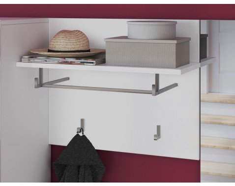 Předsíňový šatní panel Linus, bílý