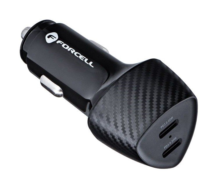 Rychlonabíječka do auta Forcell Carbon 40W černá 97704
