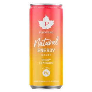 Puhdistamo Natural Energy Drink 330 ml - rhuby lemonade