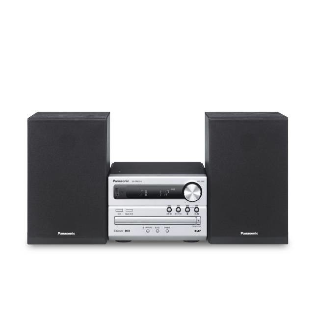 Panasonic SC-PM254EG-S stereo systém Bluetooth, CD, DAB plus , FM, USB, 2 x 10 W černá, stříbrná