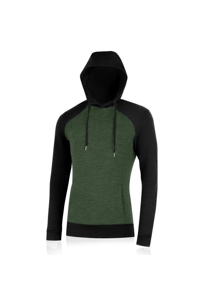 Lasting pánská merino mikina LERICH zelená Velikost: XL